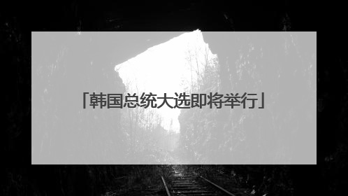 韩国总统大选即将举行